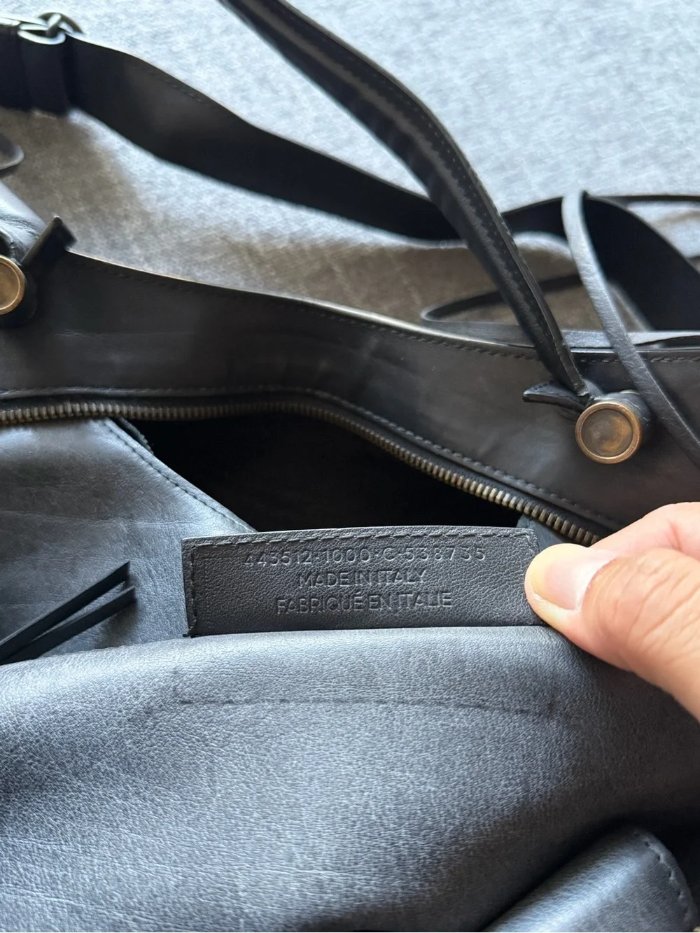 Balenciaga Blackout City XL Smooth Black Leather Large Tote Bag